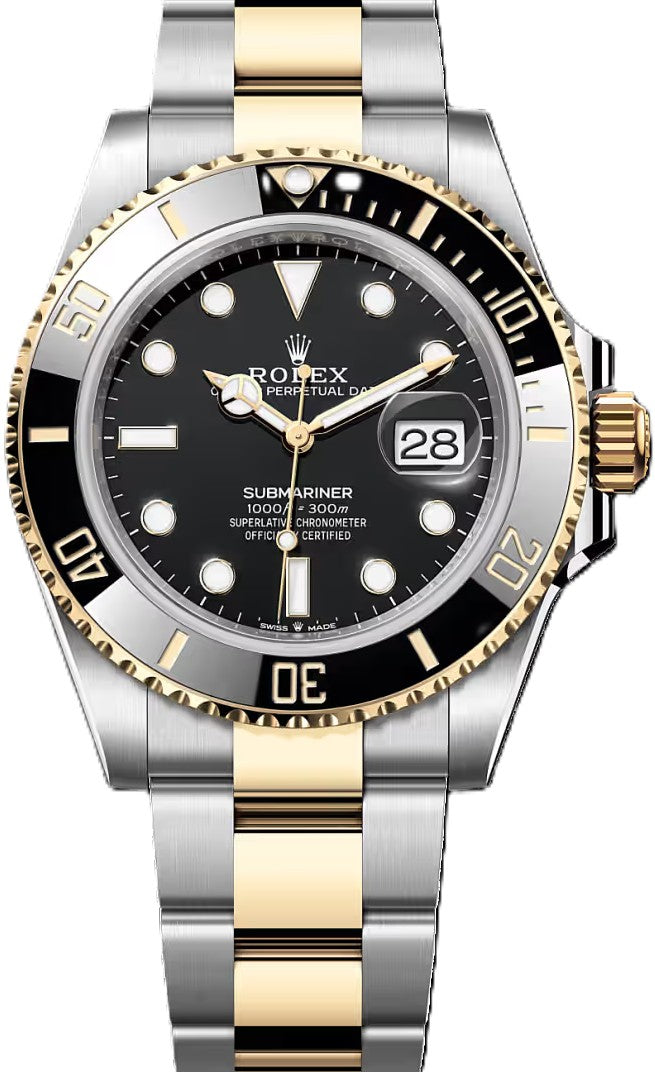 Rolex Submariner Date Czarny 41 mm Złoto/Stal