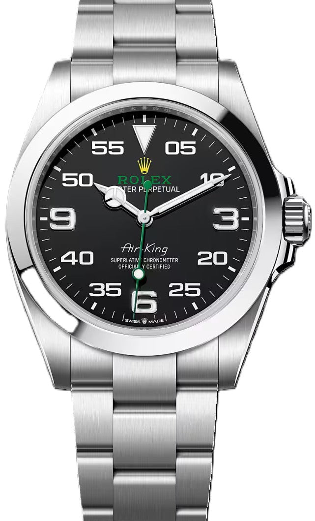 Rolex Air-King Czarny 40 mm Stal